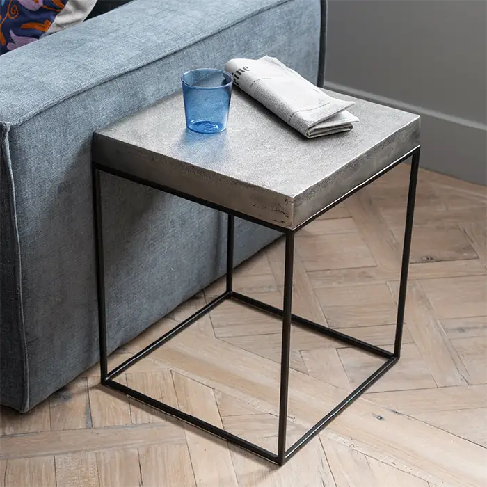 Beistelltisch Madras Zinngrau Beistelltisch Madras Zinngrau
